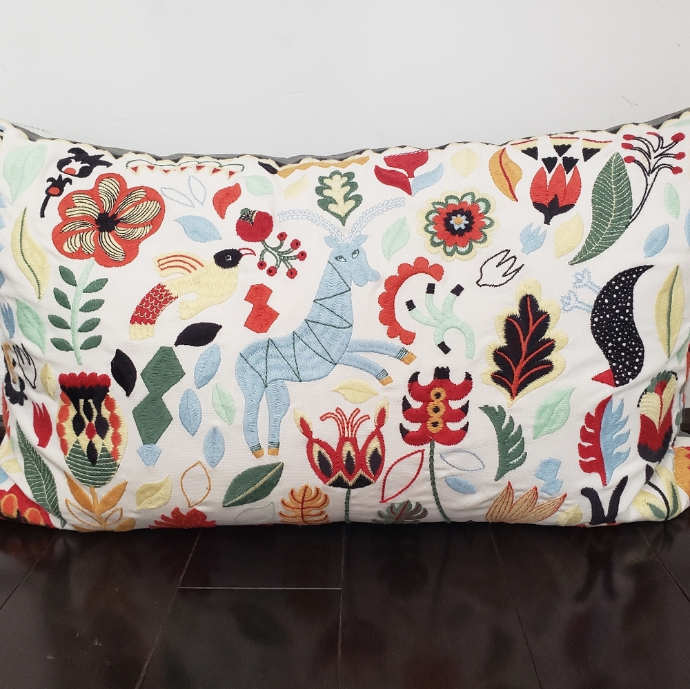 Kashmiri Dense Machine Embroidery Floral and Animals